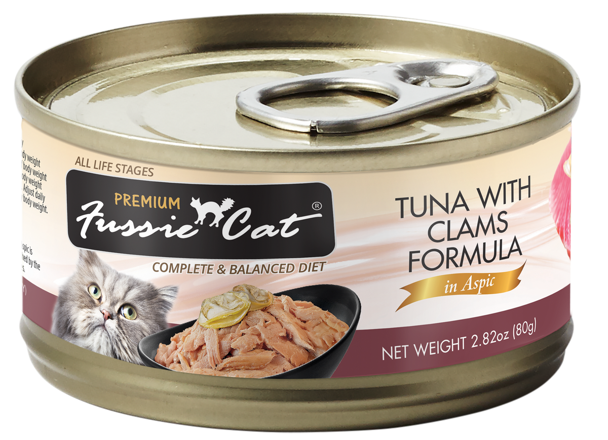 Fussie Cat Premium Thon avec Palourdes en Gelée pour chat