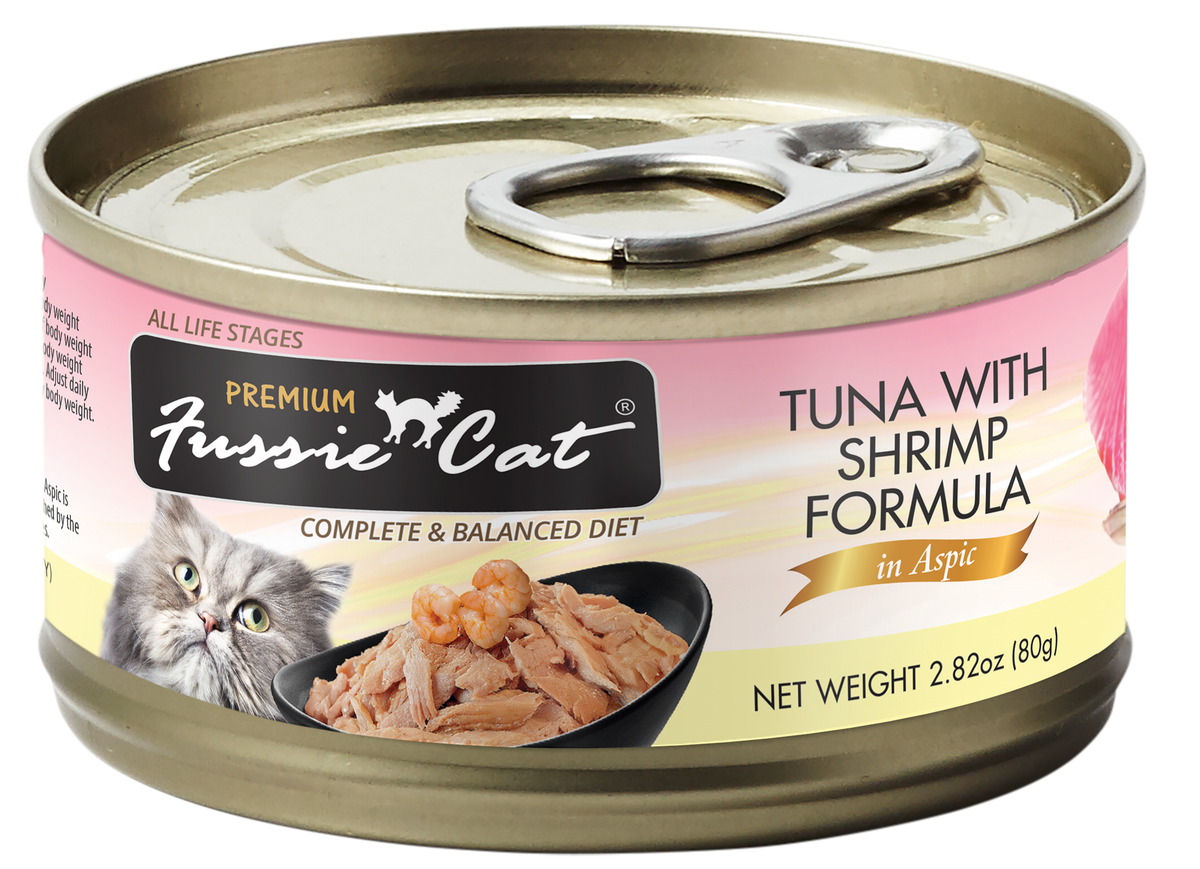 Fussie Cat Premium Thon avec Crevettes en Gelée pour chat