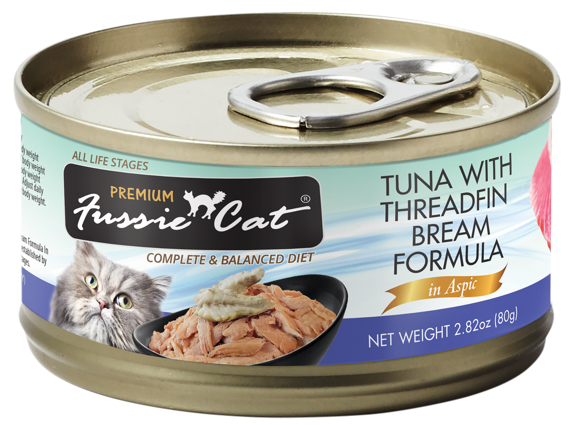 Fussie Cat Premium Thon avec Poisson Brème en Gelée pour chat