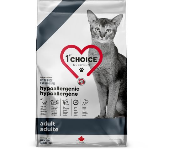 1st Choice Nourriture Pour Chat, Hypoallergène - Canard Sans Grains