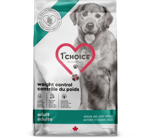 1st Choice Nourriture Pour Chien, Moyenne Et Grande Races, Contrôle Du Poids - Poulet 10 kg