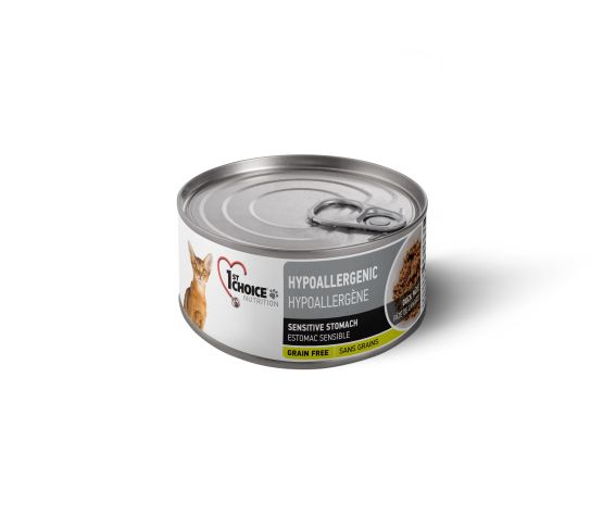 1st Choice Conserves Pour Chat, Hypoallergène - Pâté De Canard Sans Grains 156 g