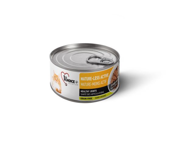 1st Choice Conserves Pour Chat, Mature & Moins Actif - Pâté De Poulet Sans Grains 156 g