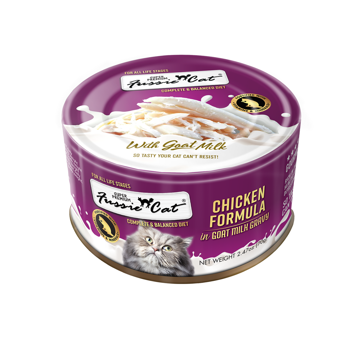 Fussie Cat Super Premium Poulet au Lait de Chèvre pour chat