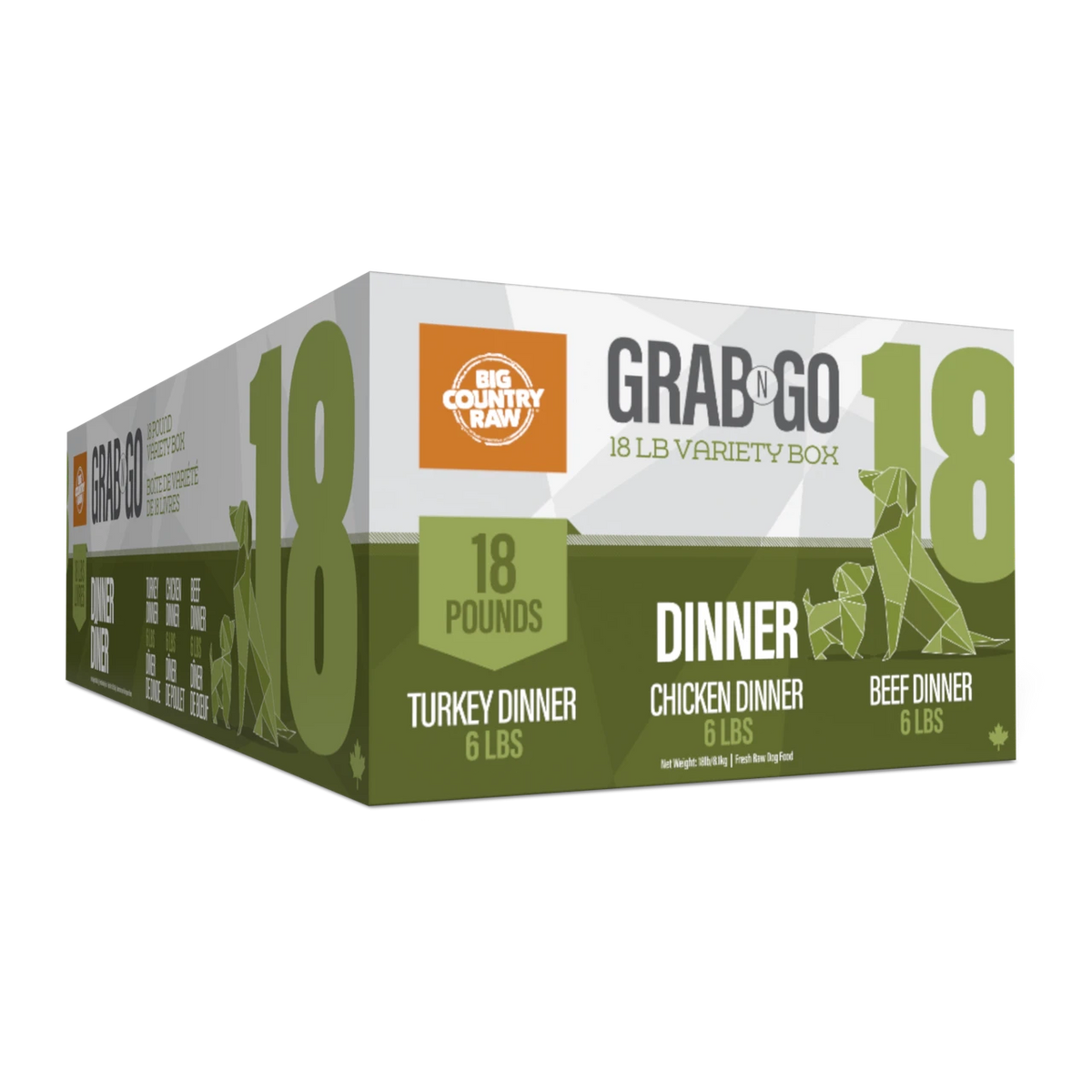Big Country Raw – Grab N Go Forfait Dîner pour chien et chat