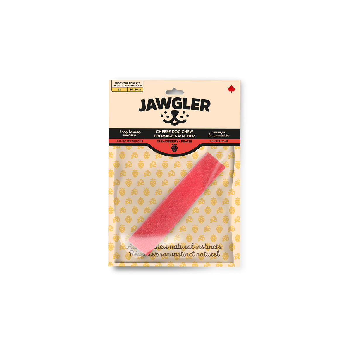 Jawgler Gâterie De Fromage à Mâcher - Fraise