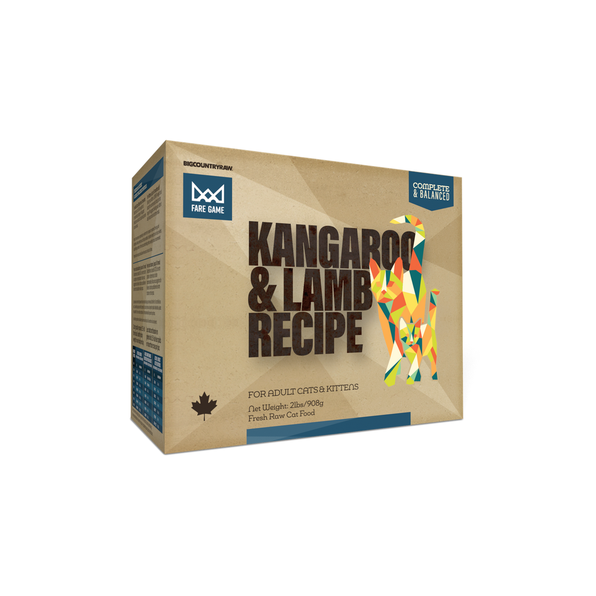 Big Country Raw – Fare Game kangourou et agneau pour chien et chat