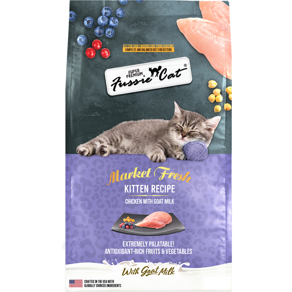 Fussie Cat Market Fresh Chaton Poulet avec Lait de Chèvre