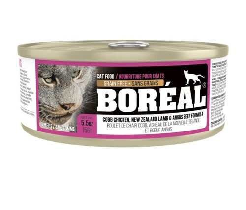 Boréal Conserve Pour Chat, Poulet Cobb, Agneau & Boeuf Angus