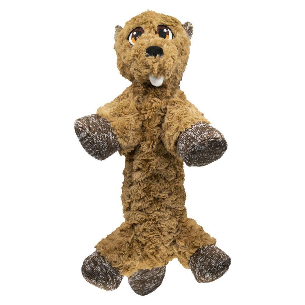 KONG « Low Stuff Flopzie » Castor avec Peu de Rembourrage pour chien