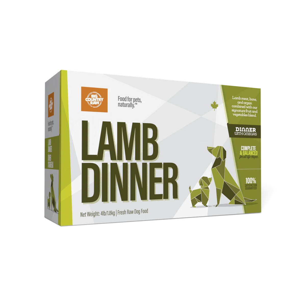 Big Country Raw – Dîner d'agneau pour chien et chat