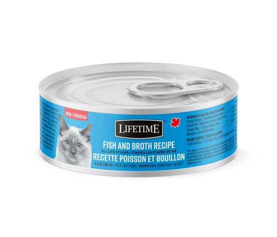 Trouw Nutrition Lifetime Nourriture en pâté pour chat, Poisson et bouillon