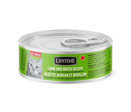 Trouw Nutrition Lifetime Nourriture en pâté pour chat, Agneau et bouillon