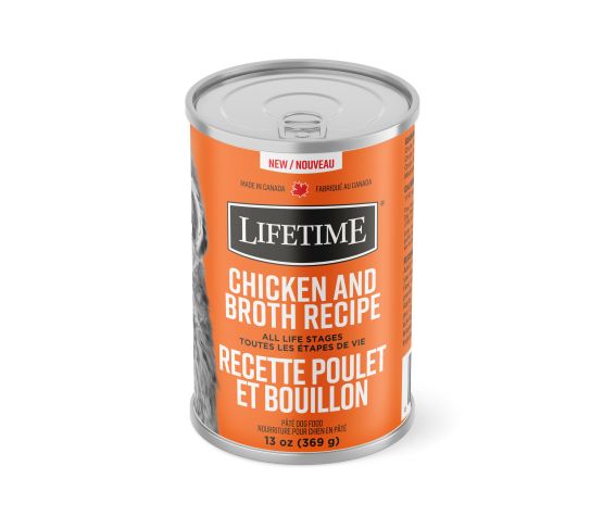 Trouw Nutrition Lifetime Nourriture en pâté pour chien, Poulet et bouillon