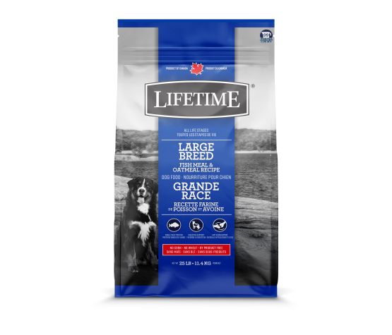 Trouw Nutrition Lifetime Nourriture pour chien de grande race, Poisson et avoine