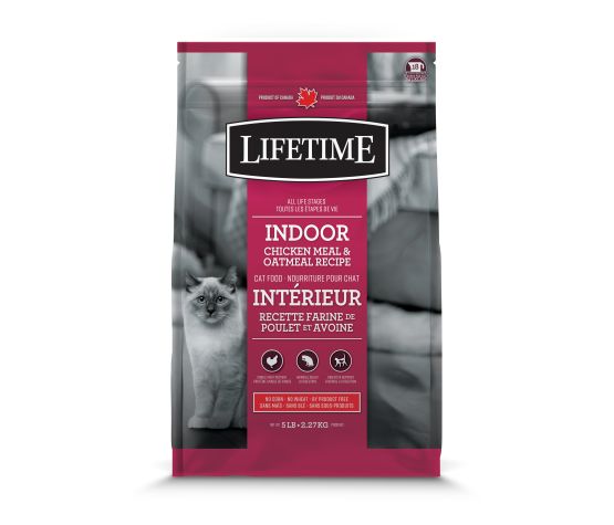 Trouw Nutrition Lifetime Nourriture pour chat d'intérieur, Poulet et avoine