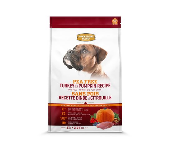 Trouw Nutrition Wholesome Blend Nourriture pour chien, Sans pois, Dinde et citrouille