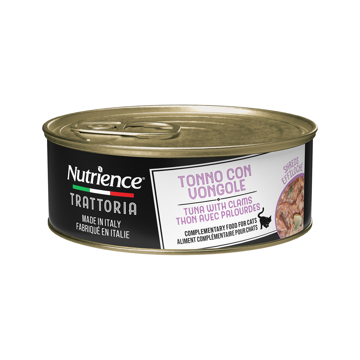 Nutrience Trattoria Pour Chat, Effiloché avec Thon et Palourdes