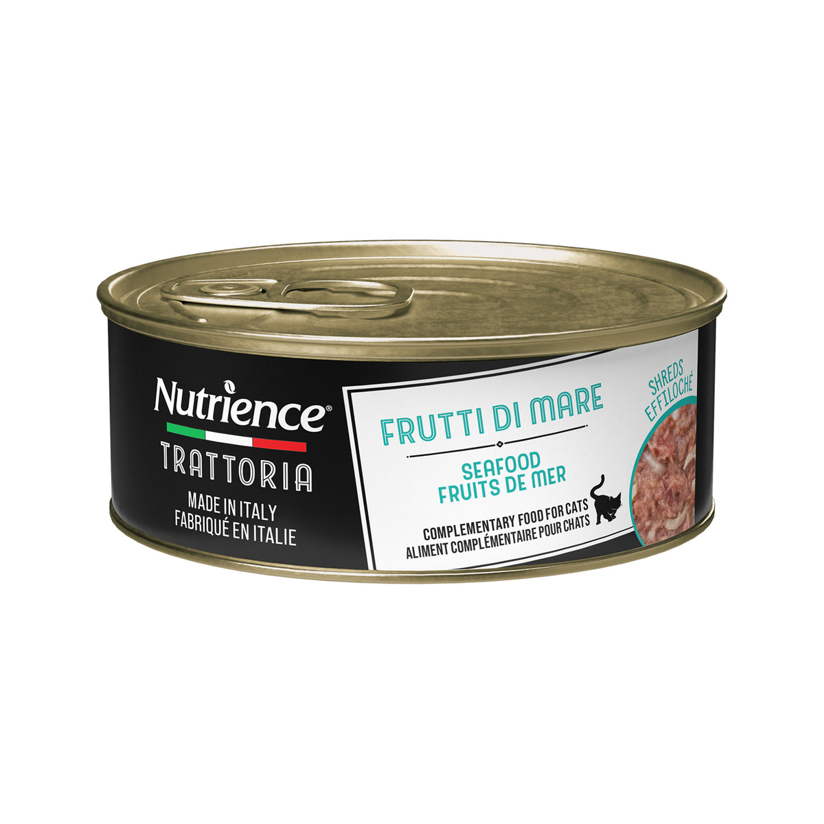 Nutrience Trattoria Pour Chat, Effiloché avec Fruits de Mer