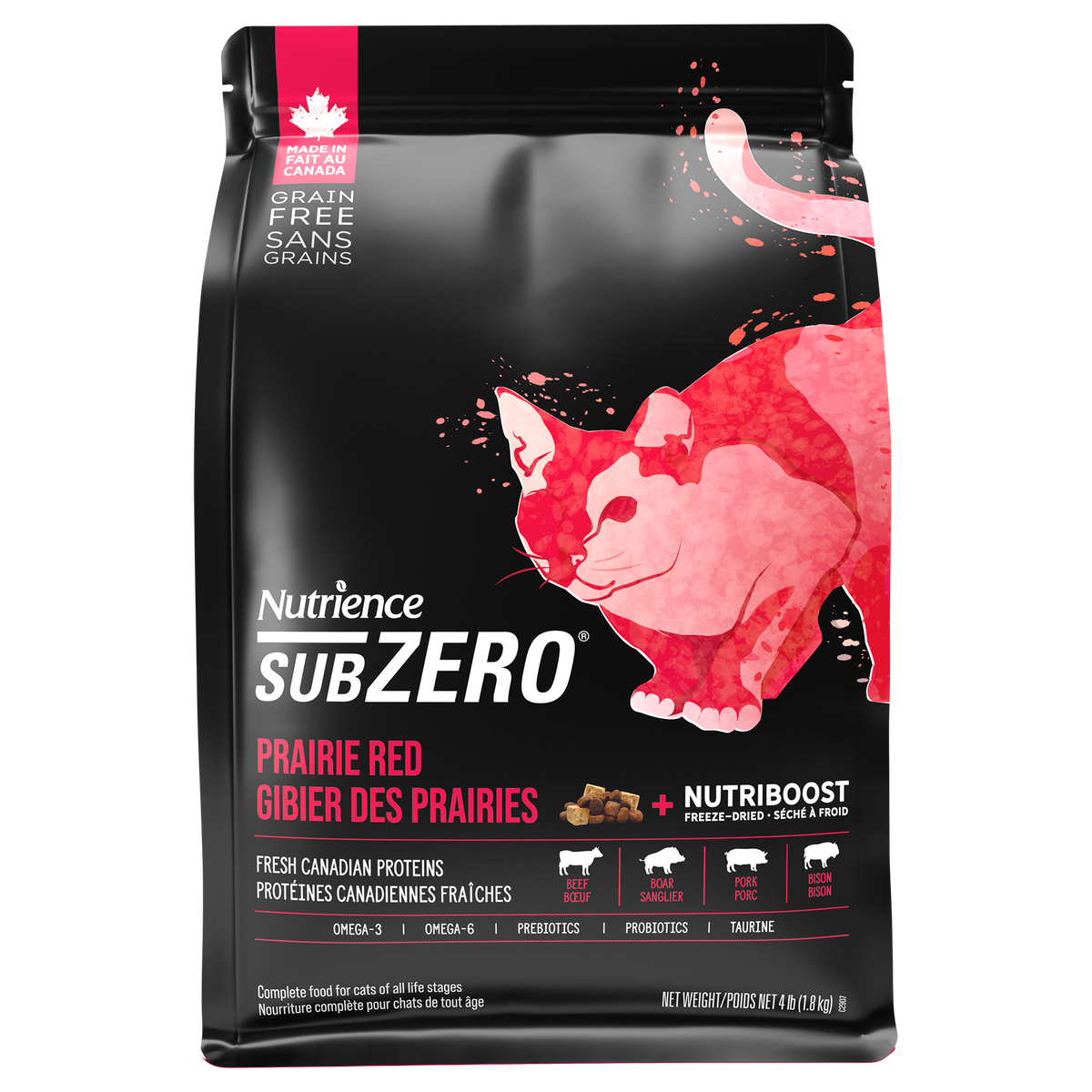 Nutrience SubZero Sans Grains Pour Chat, Gibier des Prairies