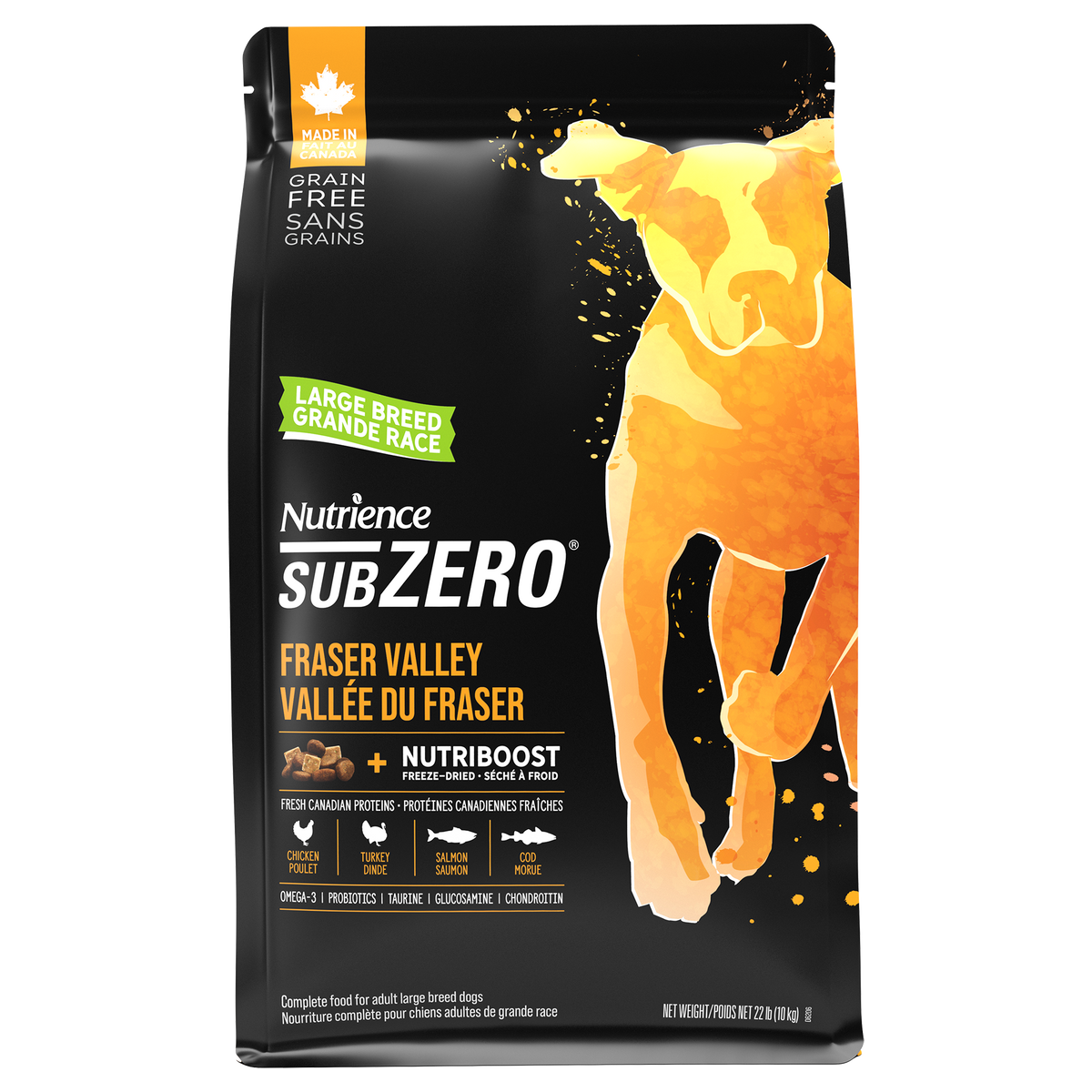 Nutrience SubZero Sans Grains, Vallée du Fraser, Chiens de Grande Race