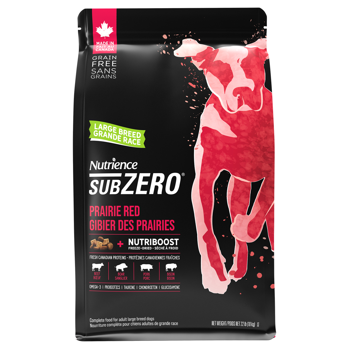 Nutrience SubZero Sans Grains, Gibier des Prairies, Chiens de Grande Race