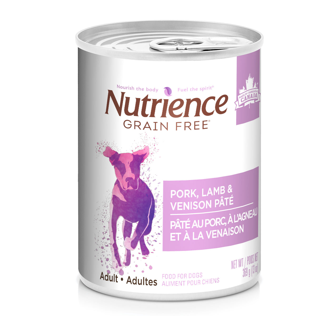 Nutrience Pâté Sans Grains Pour Chien, Porc, Agneau et Venaison
