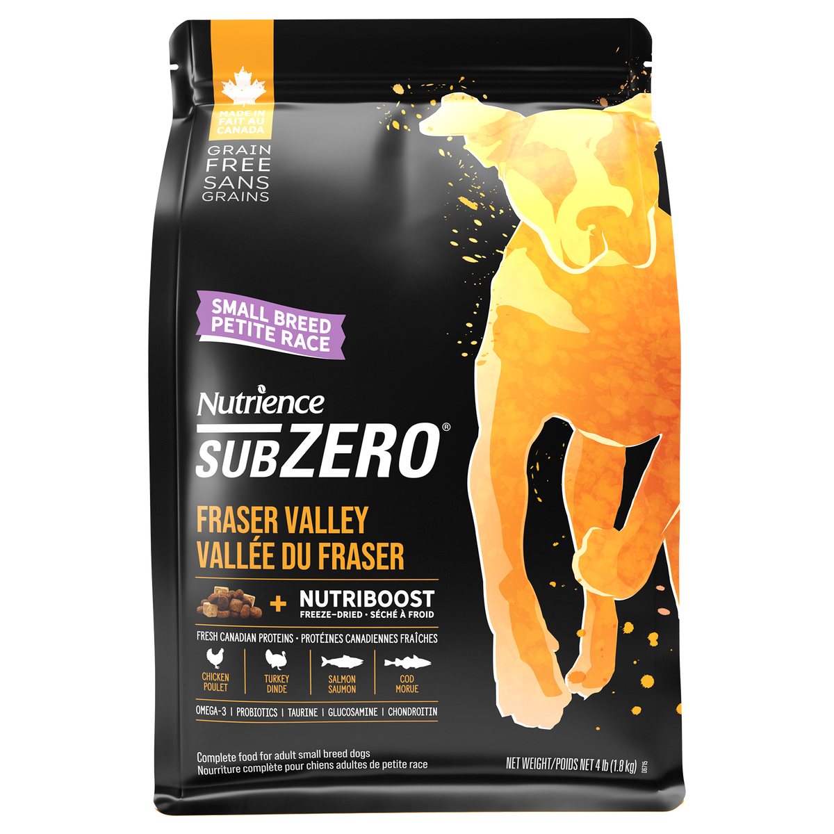 Nutrience SubZero Sans grains pour chiens de petite race, Vallée du Fraser