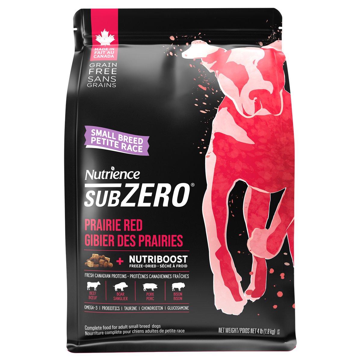 Nutrience SubZero Sans Grains, Gibier des Prairies, Chiens de Petite Race