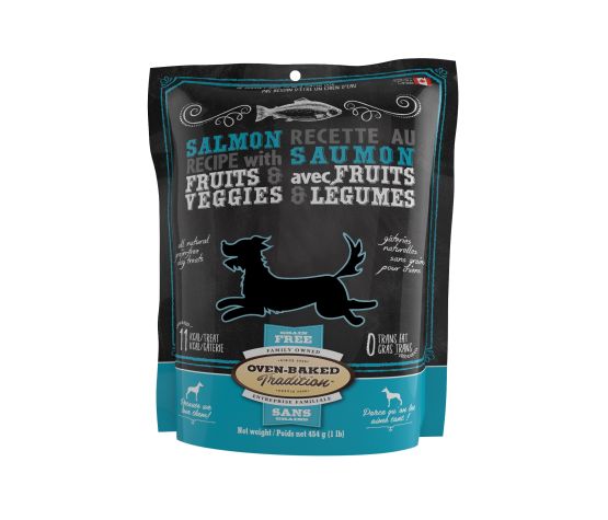 Obt Gâteries Pour Chien, Sans Grains, Biscuits Saumon, Fruits Et Légumes 454 g