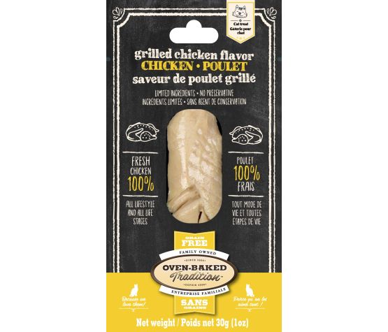 Obt Gâteries Pour Chat, Filets De Poulet & Saveur De Poulet Grillé 30 g