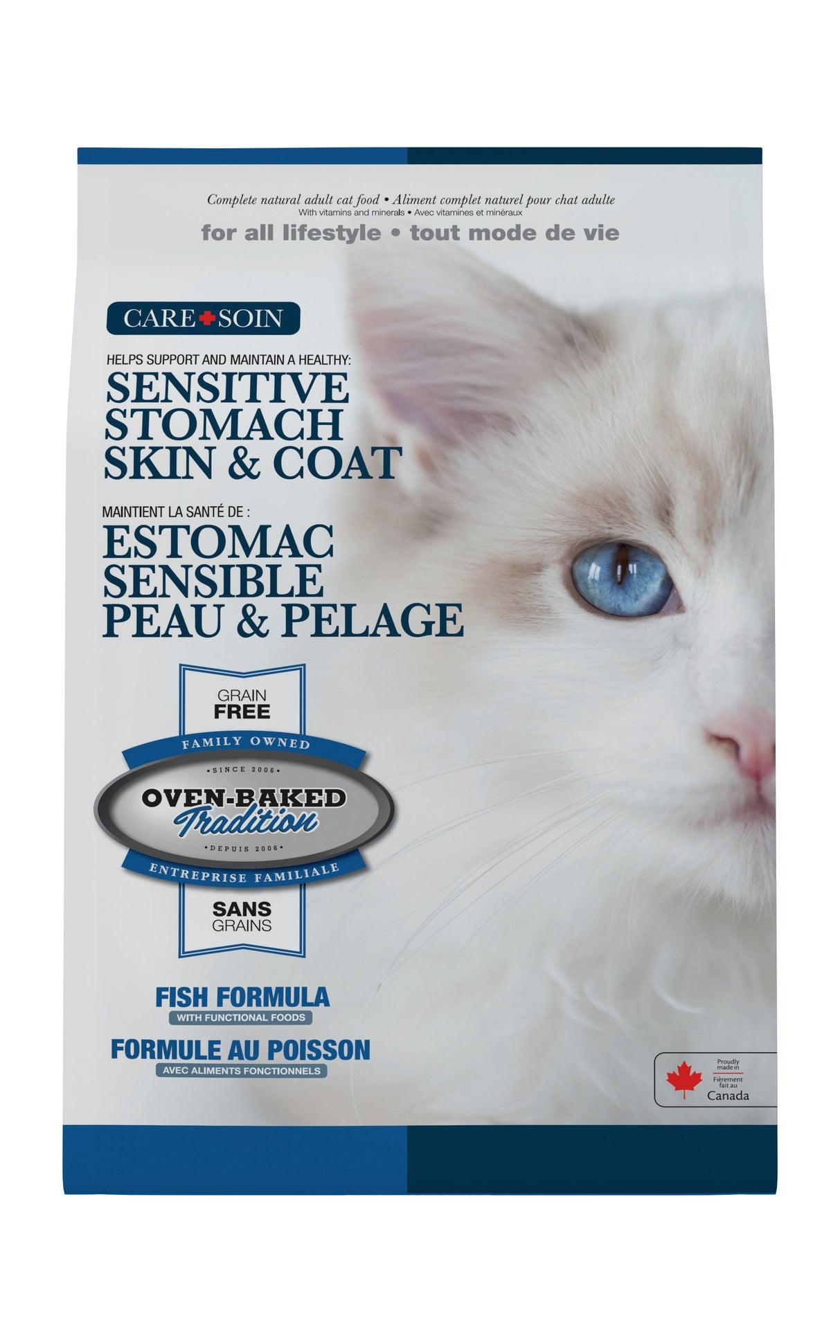 Obt Nourriture Sèche Sans Grains Pour Chat / Peau Et Estomac - Poisson
