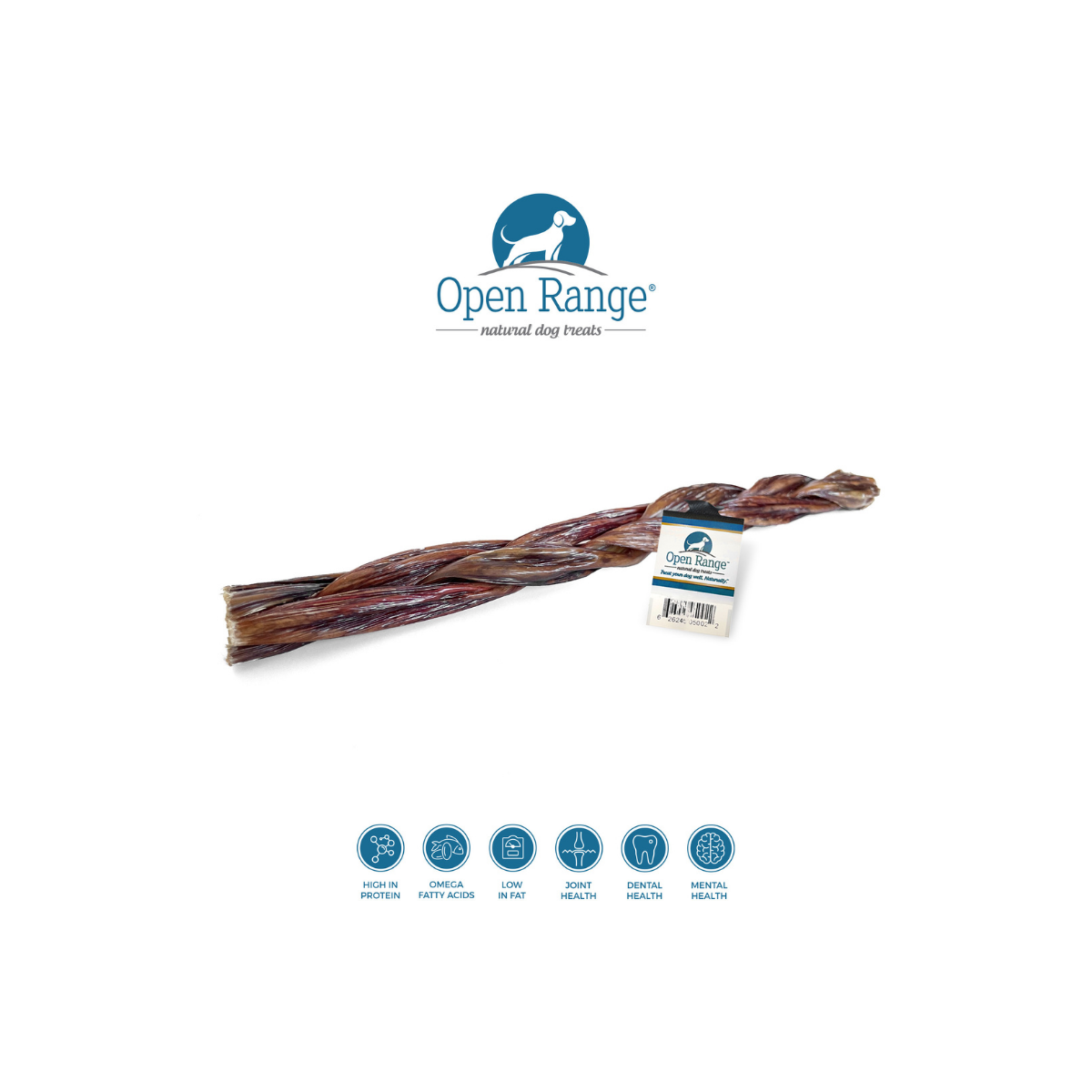 Open Range – Chomper de bœuf tressé pour chien