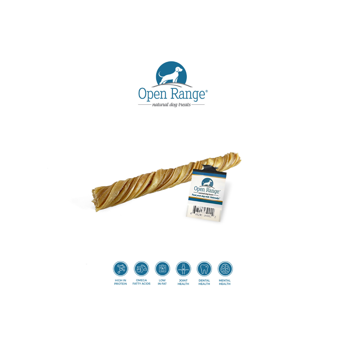 Open Range – Tripe de bœuf torsadée pour chien