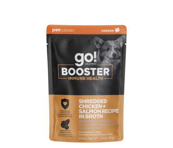 Go! Booster Pour Chien, Système Immunitaire Poulet Et Saumon Effiloché Au Bouillon