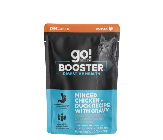 Go! Booster Pour Chat, Digestion Poulet Et Canard Hachés Avec Sauce