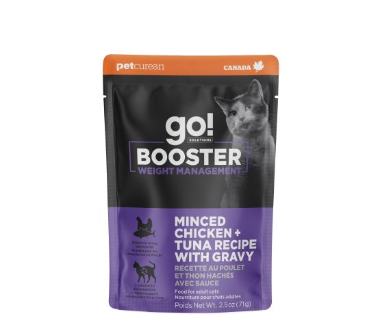 Go! Booster Pour Chat, Contrôle Du Poids Poulet Et Thon Hachés Avec Sauce
