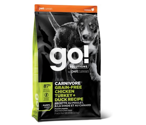 Go! Carnivore Sans Grains Nourriture Pour Chiot Poulet, Dinde et Canard