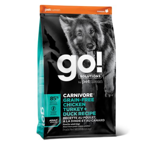 Go! Carnivore Sans Grains Nourriture Pour Chien Poulet, Dinde et Canard