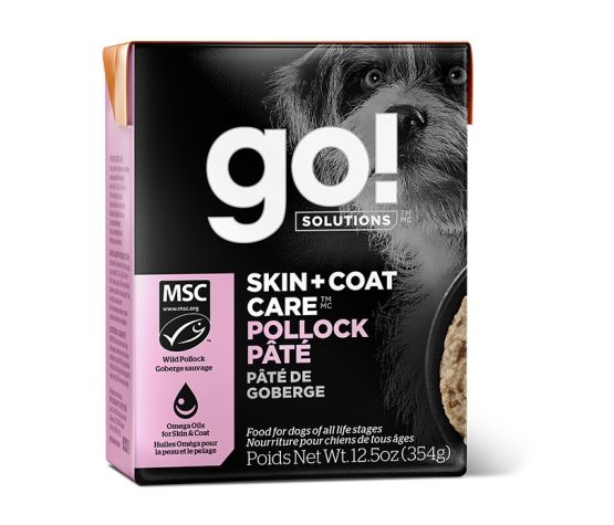 Go! Tetra Pak Peau + Poils Pâté De Goberge Pour Chien