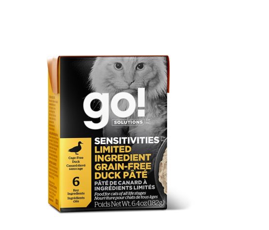 Go! Tetra Pak Sensitivities Lid Sans Grains Pâté De Canard Pour Chat