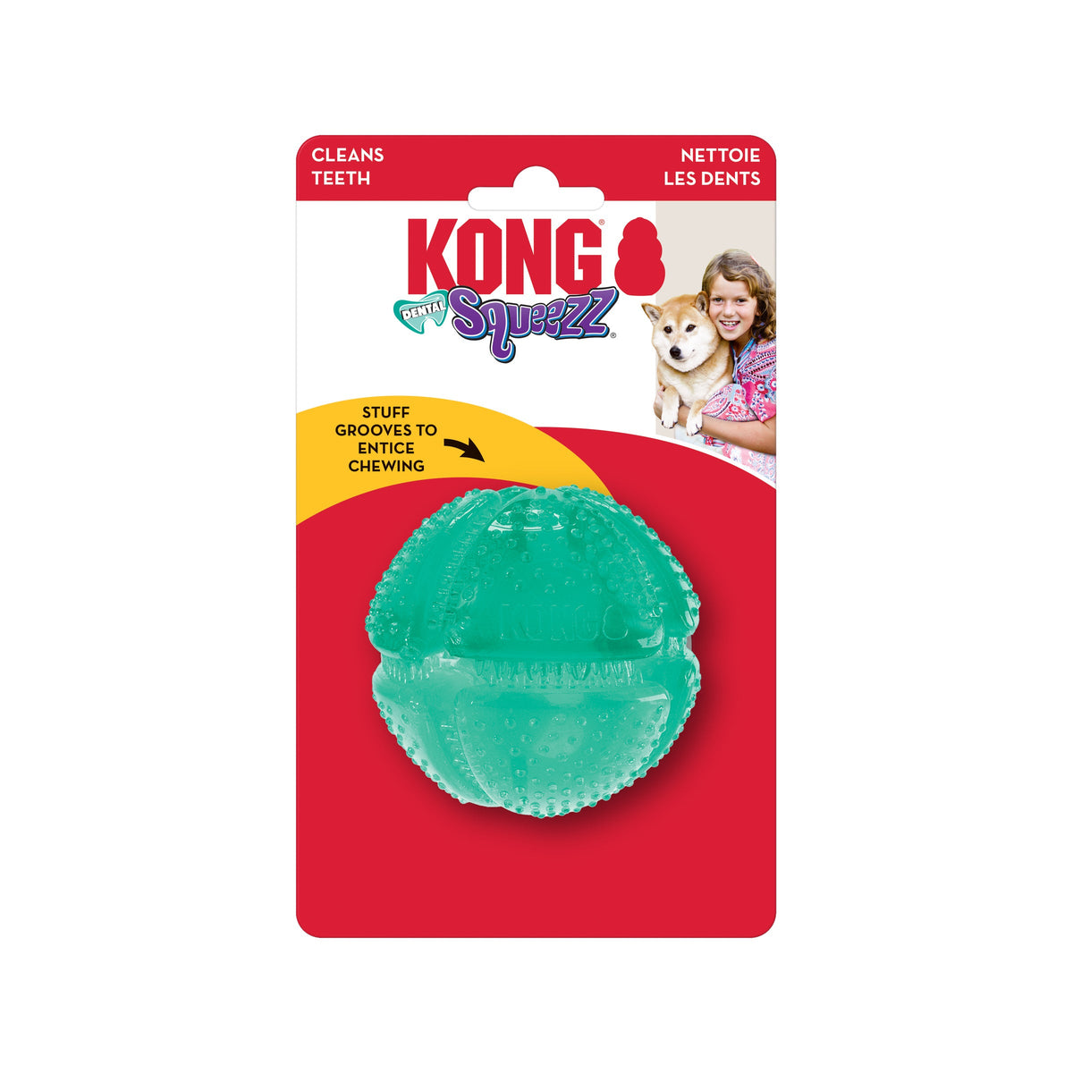 KONG Balle Dentaire « Squeezz » pour chien