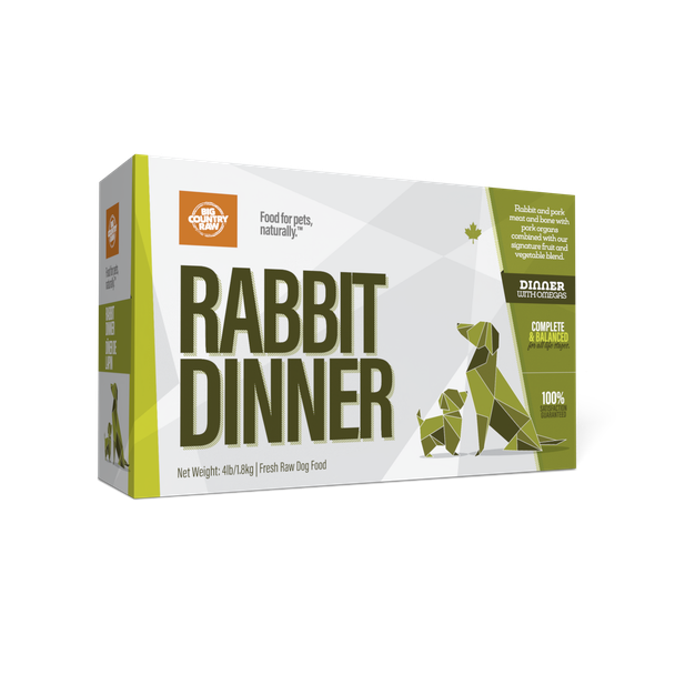 Big Country Raw – Dîner de lapin pour chien et chat