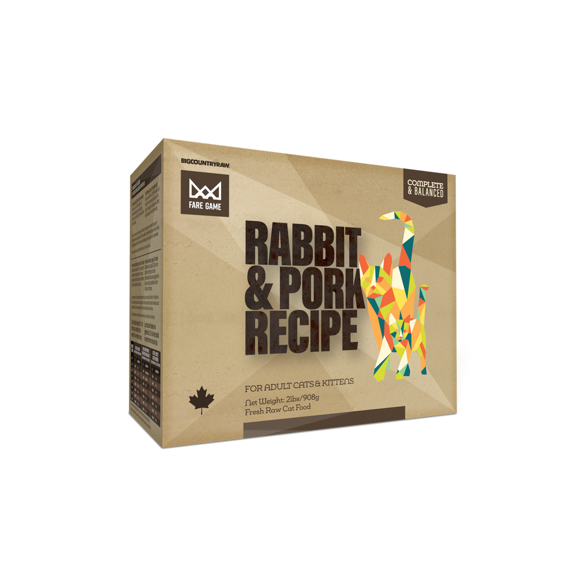 Big Country Raw – Fare Game lapin et porc pour chien et chat