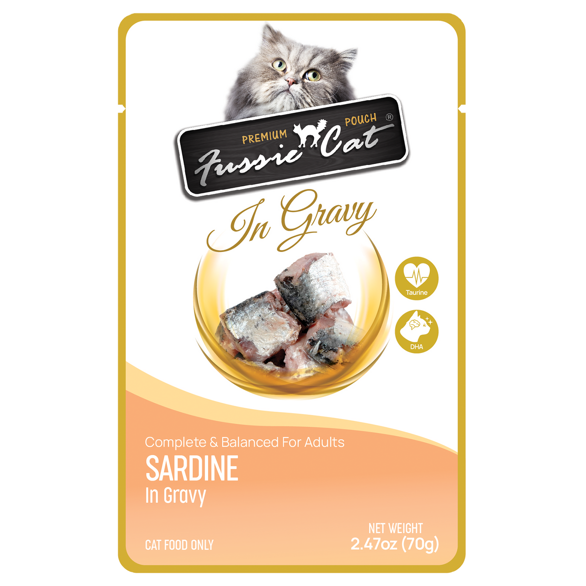 Fussie Cat Premium Sardine en Sauce Sachets pour chat