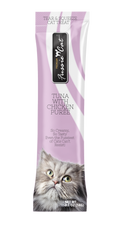 Fussie Cat Thon avec Poulet Purée 4 Tubes pour chat