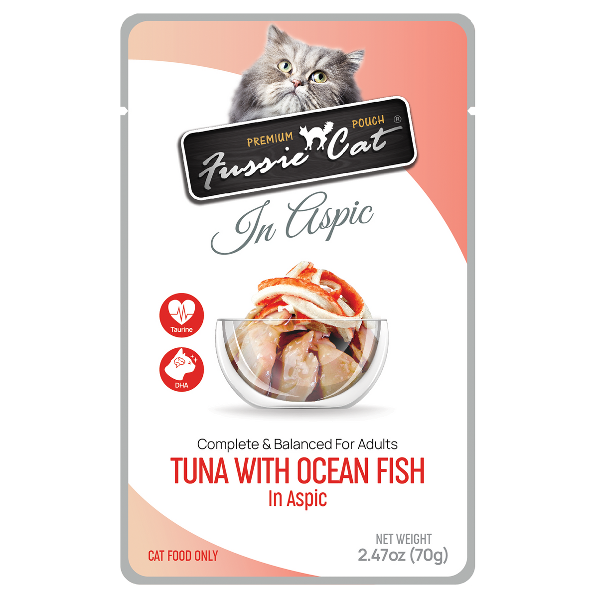 Fussie Cat Premium Thon avec Poisson de Mer en Gelée Sachets pour chat