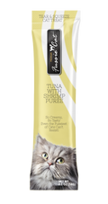 Fussie Cat Thon avec Crevettes Purée 4 Tubes pour chat