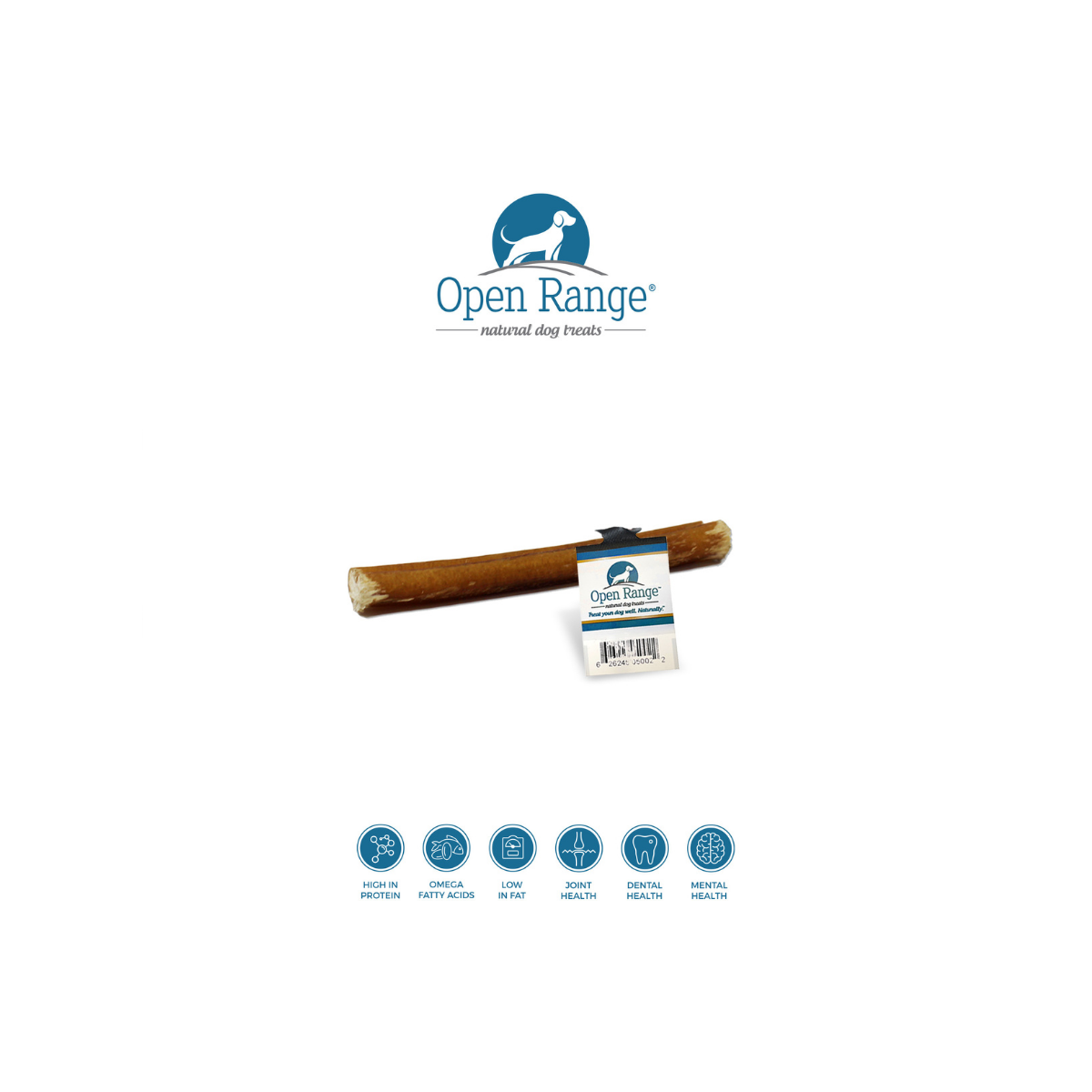 Open Range – Bully stick de buffle d'eau pour chien