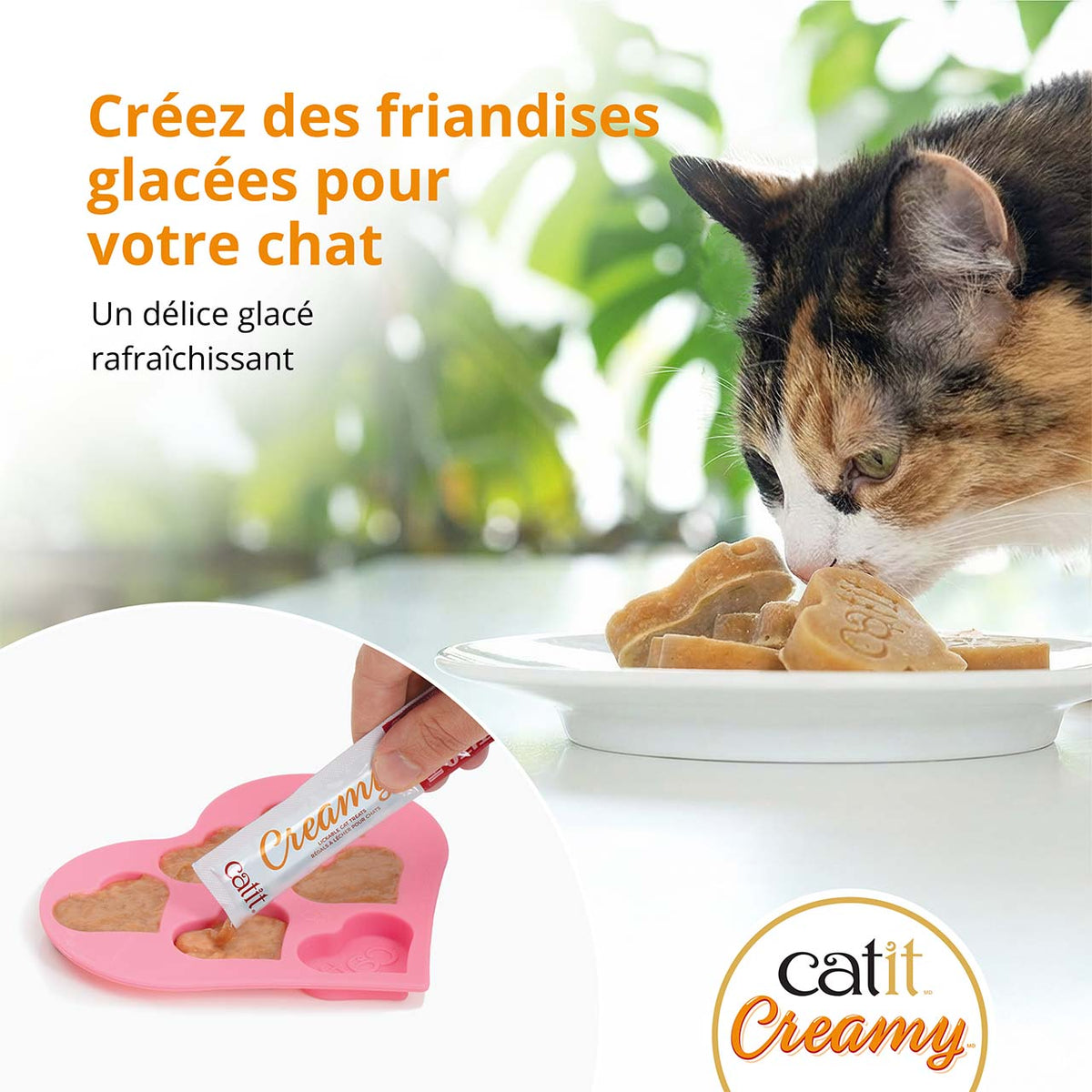 Gâteries crémeuses Catit Creamy à lécher, Poulet et foie pour chat